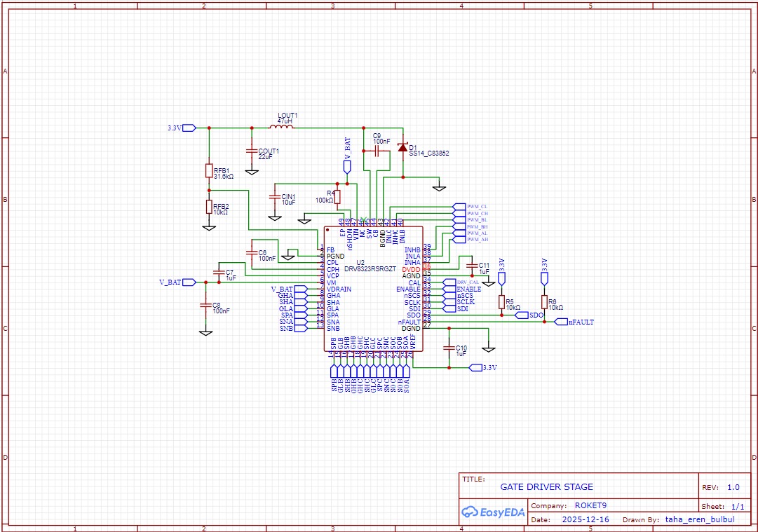 Gate Driver Stage şematik